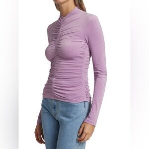 A.L.C. Lavender Long Sleeve Ruched Top